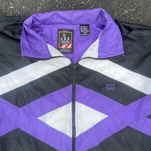 1990s Olympics AOP USA Zip Up size XL